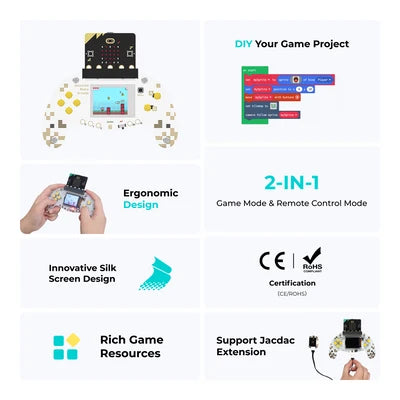 micro:bit Arcade for Education 彩色手柄式擴展板