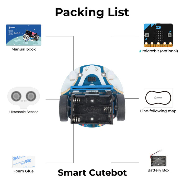 Smart CuteBot for micro:bit (without micro:bit board)