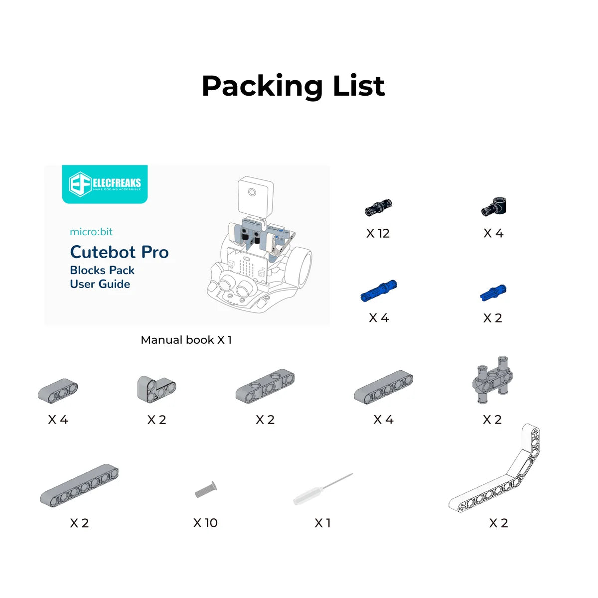 ELECFREAKS Cutebot Pro Blocks Pack