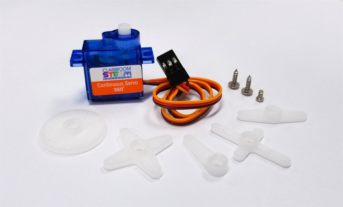 Classroom Continuous Servo 360 degree with accessories for micro:bit - CLASSROOM eShop