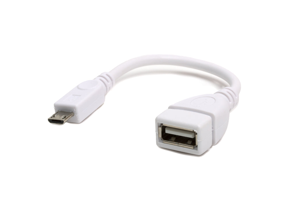 uUSB-B male to USB-A female adaptor cable OTG