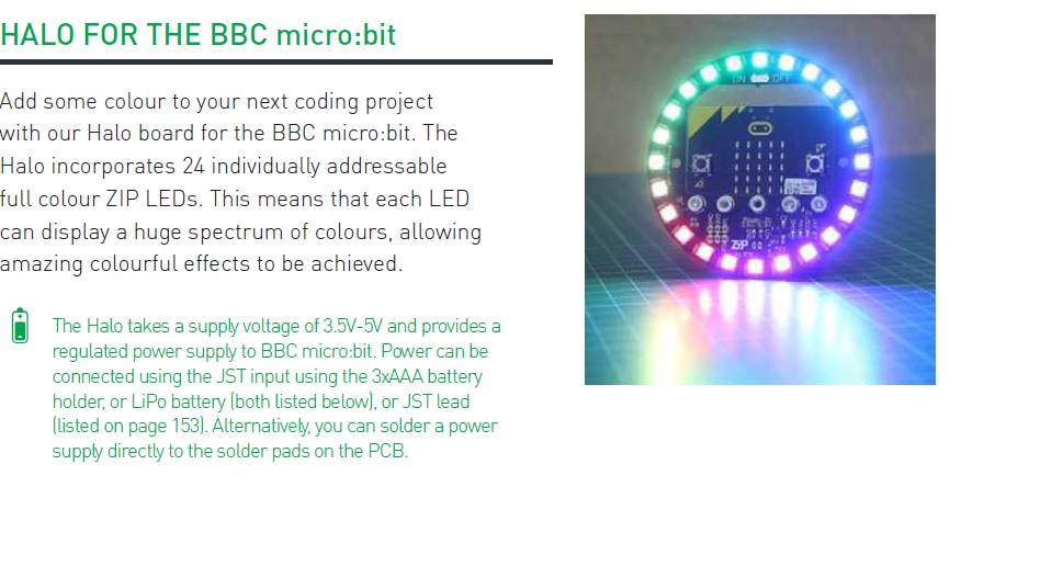 Kitronik Halo with micro:bit board