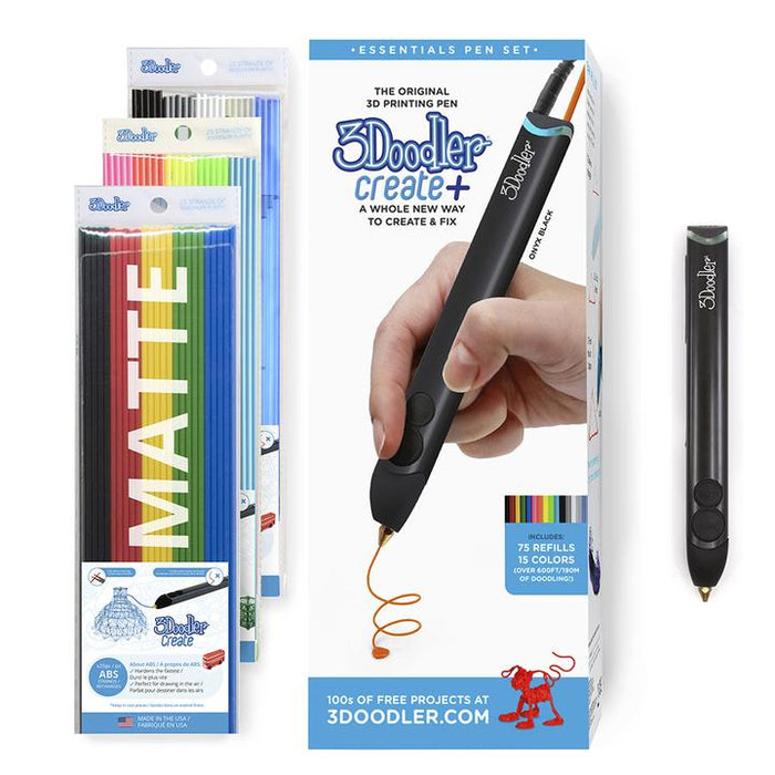 3Doodler - Create + Essentials Pen Set (Onyx Black)
