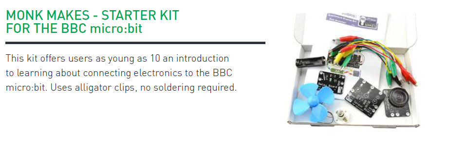 Monk Makes Starter Kit with micro:bit board